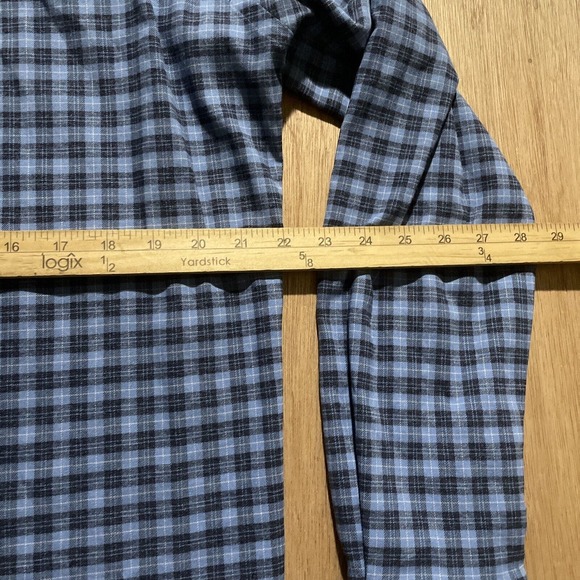 Peter Millar Shirt Men Large Blue Plaid Flannel Cotton Long Sleeve Casual Button - Picture 5 of 5